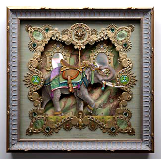 24grosElephant Carousel Framed