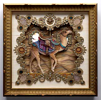 25grosCamel Carousel Framed