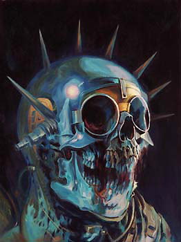 07Shane Pierce Punk Skulled up 12 x 16 oil on linen