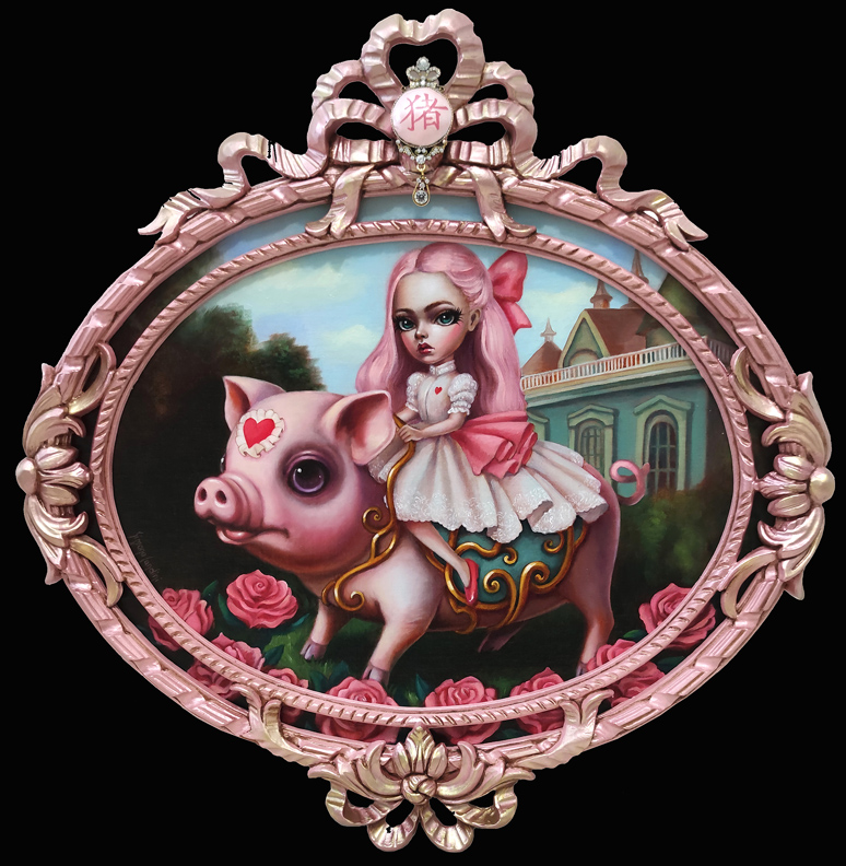 11Pink Dream framed Pig