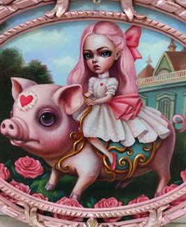 12Pink Dream framed (Pig) framed detail 1