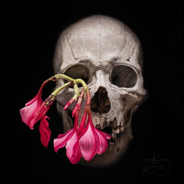 09Dead Pink Skullflowers 20x20